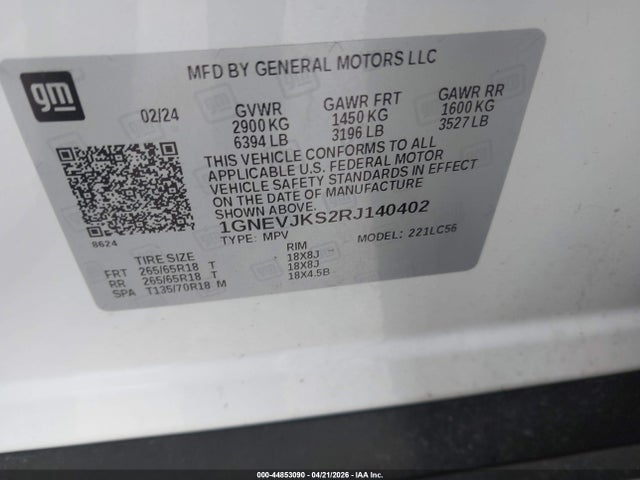 Chevrolet Traverse Awd Z71