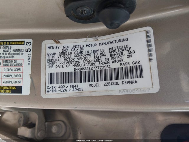 Toyota Corolla Le