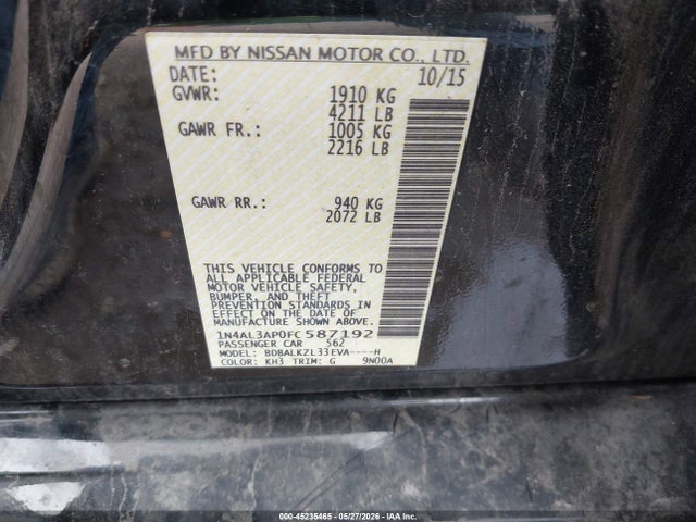 Nissan Altima 2.5 Sv