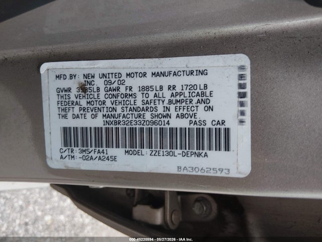 Toyota Corolla Le