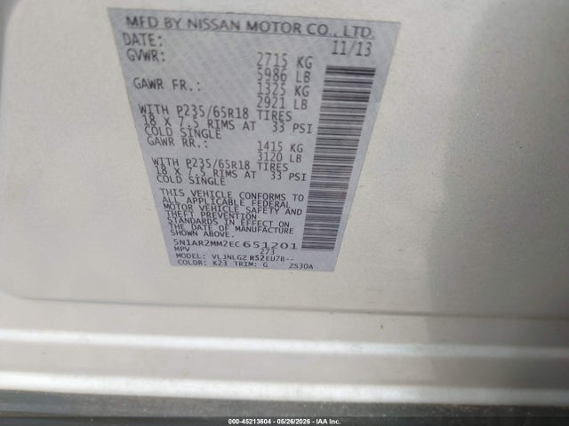 Nissan Pathfinder Sl