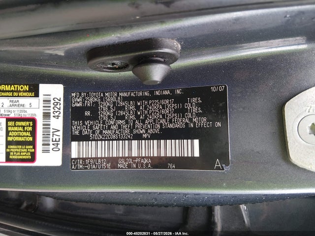 Toyota Sienna Xle