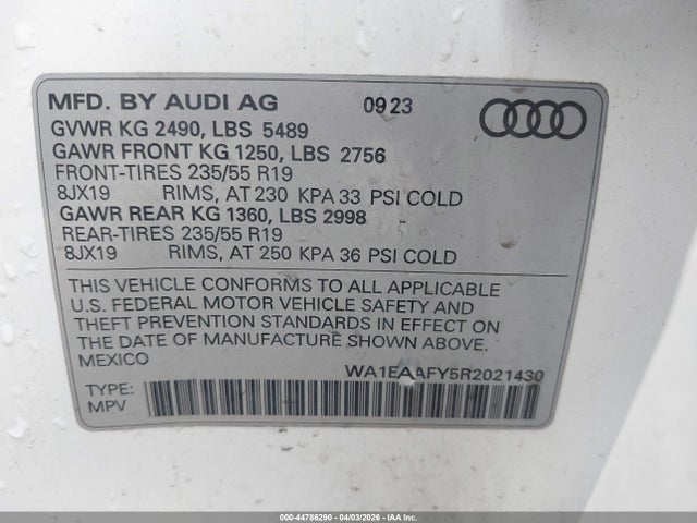 Audi Q5 Premium Plus 45 Tfsi S Line Quattro