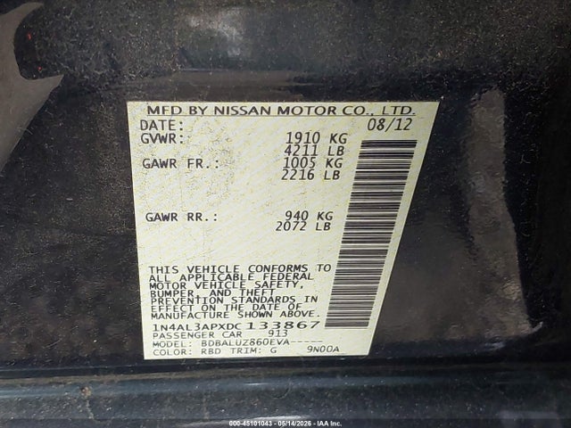 Nissan Altima 2.5 Sv