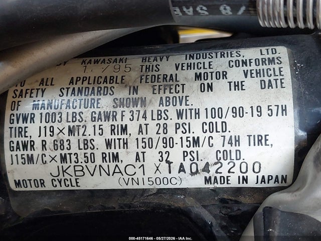 Kawasaki Vn1500 C