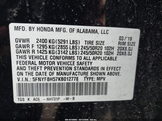 Honda Passport Ex-l