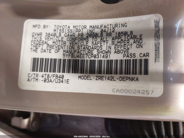 Toyota Corolla Le