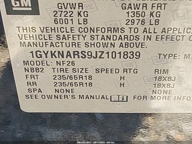 Cadillac XT5 Standard