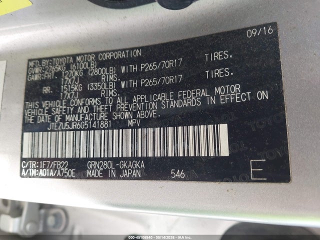 Toyota 4Runner Sr5