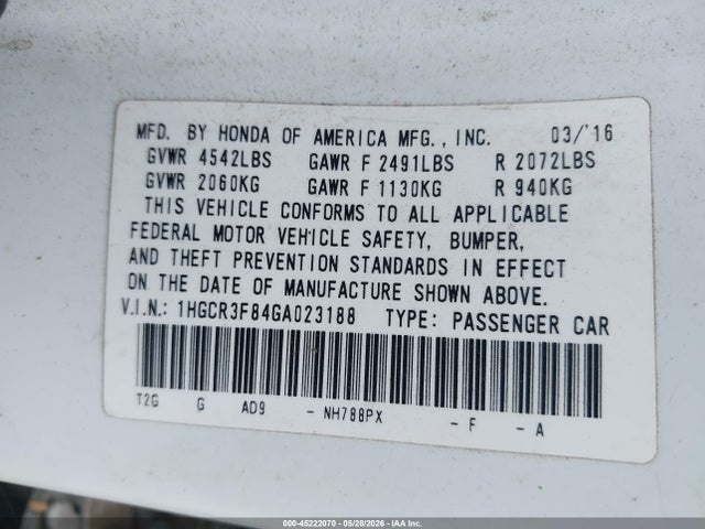 Honda Accord Ex-l V-6