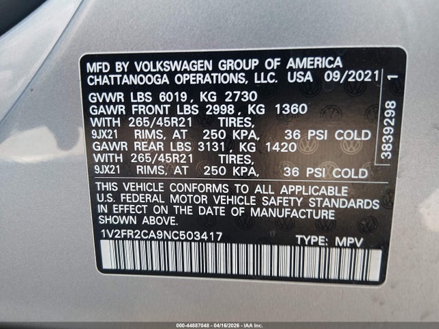 Volkswagen Atlas 3.6l V6 Sel Premium R-line