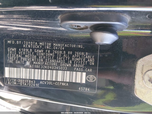 Toyota Camry Le
