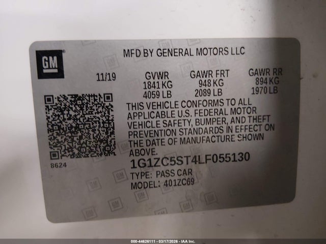 Chevrolet Malibu Fwd 1fl