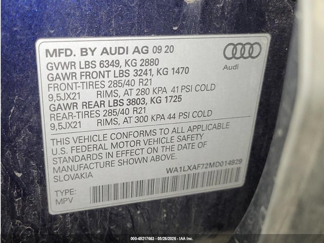 Audi Q7 Premium Plus 55 Tfsi Quattro Tiptronic