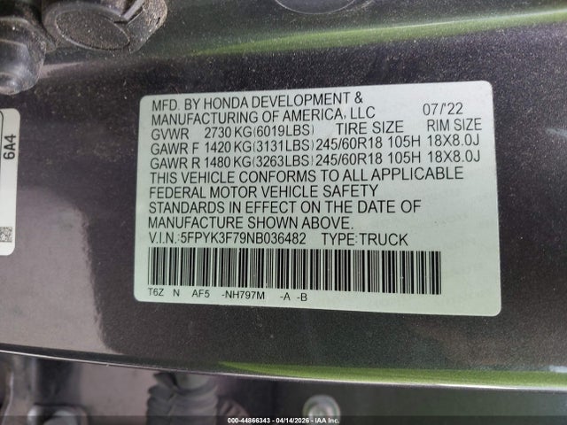 Honda Ridgeline Rtl-e
