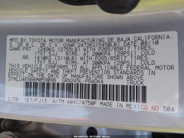Toyota Tacoma Base V6
