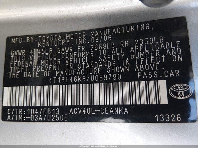 Toyota Camry Le