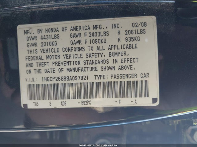 Honda Accord 2.4 Ex-l