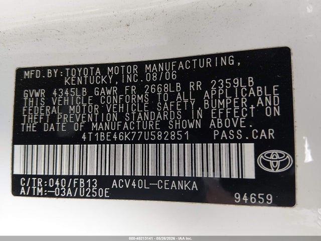 Toyota Camry Le