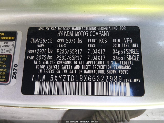 Hyundai SANTA FE 2.4l
