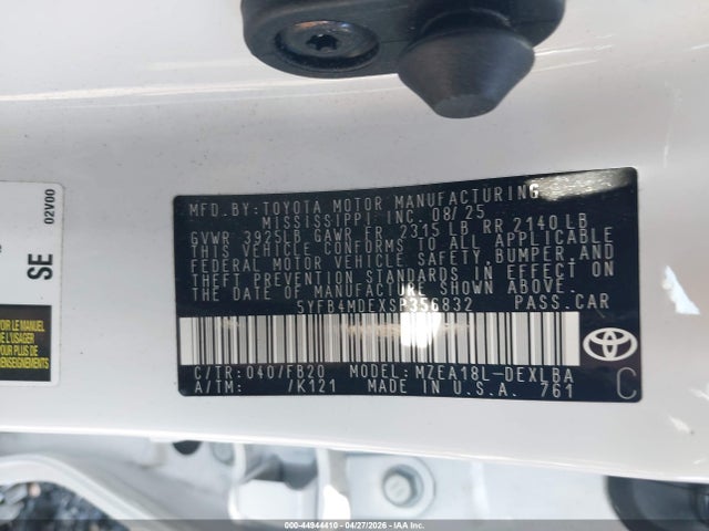 Toyota Corolla Le