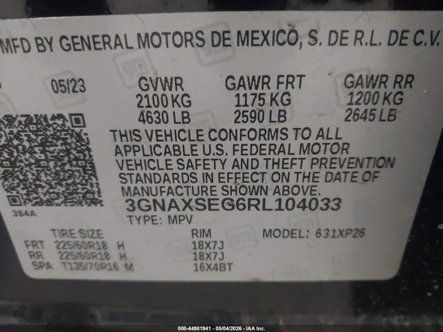 Chevrolet Equinox Awd Ls