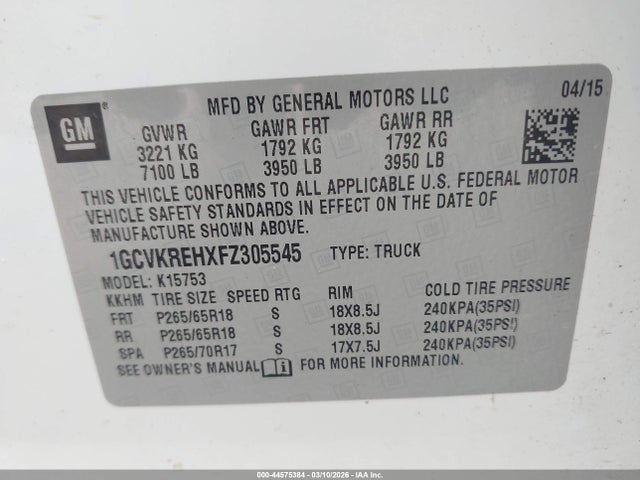 Chevrolet Silverado 1500 1lt