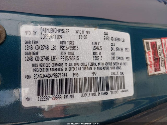 Chrysler Grand Voyager Se