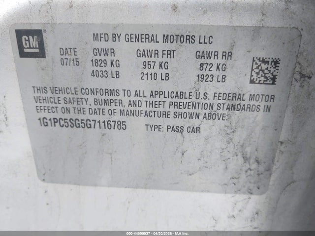 Chevrolet Cruze Ls Auto