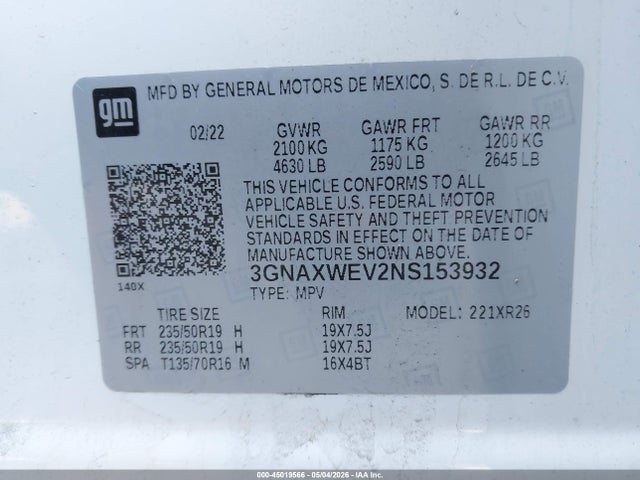 Chevrolet Equinox Awd Rs