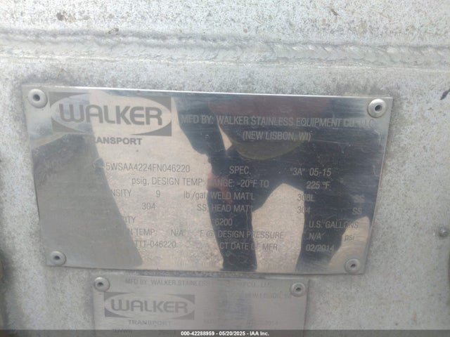 Walker Stainless Equip Co Tank Semi Trailer