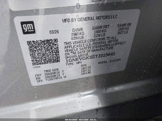 Chevrolet Traverse Awd Lt