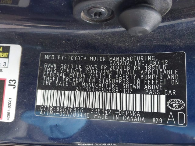 Toyota Corolla Le