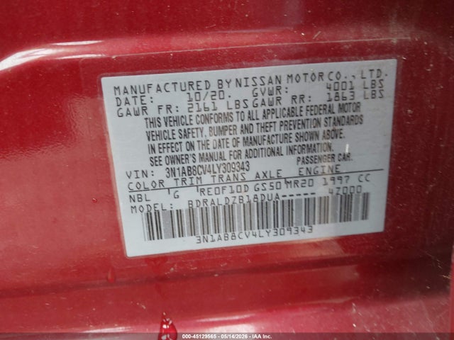 Nissan Sentra Sv Xtronic Cvt
