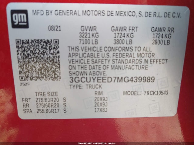 Chevrolet Silverado 1500 4wd  Short Bed Rst