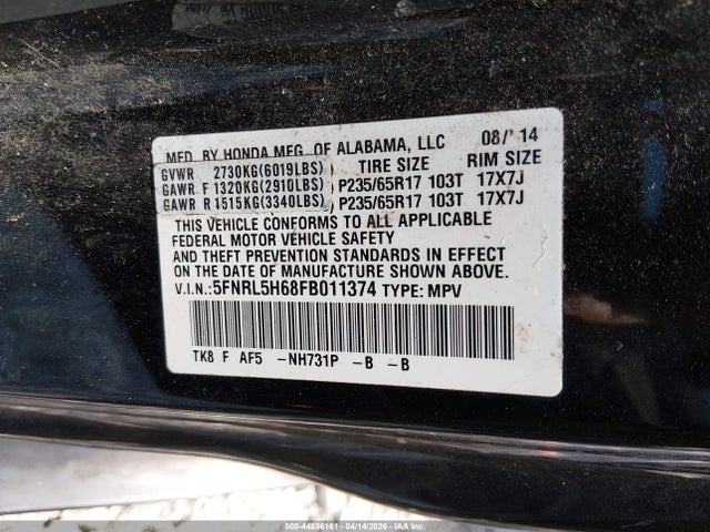 Honda Odyssey Ex-l