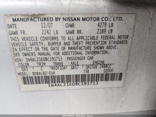 Nissan Altima 2.5 S