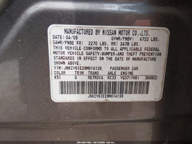 INFINITI G37 Journey