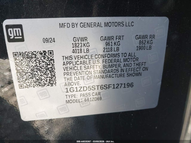 Chevrolet Malibu Fwd 1lt