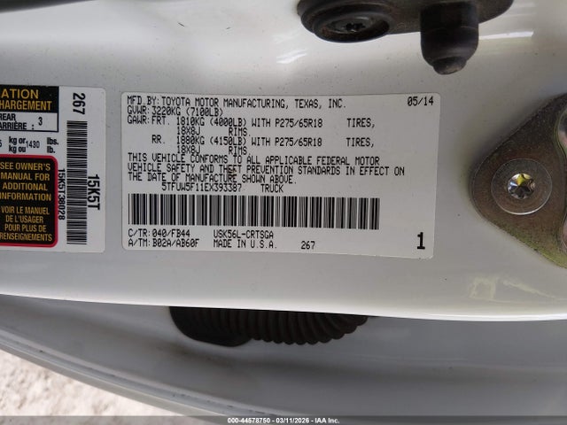 Toyota Tundra Sr5 5.7l V8