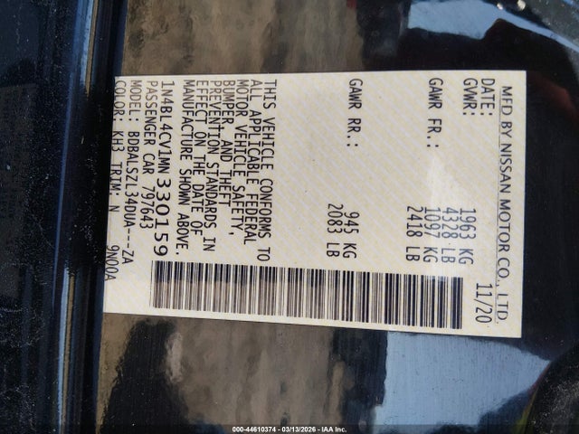 Nissan Altima Sr Fwd