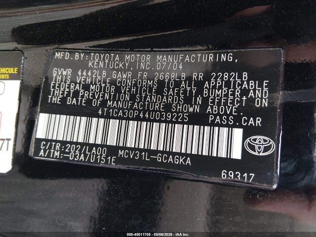 Toyota Camry Sle V6