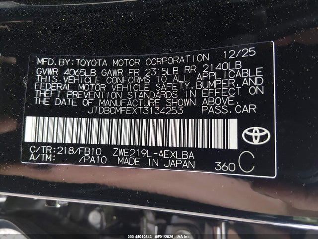 Toyota Corolla Hybrid Le