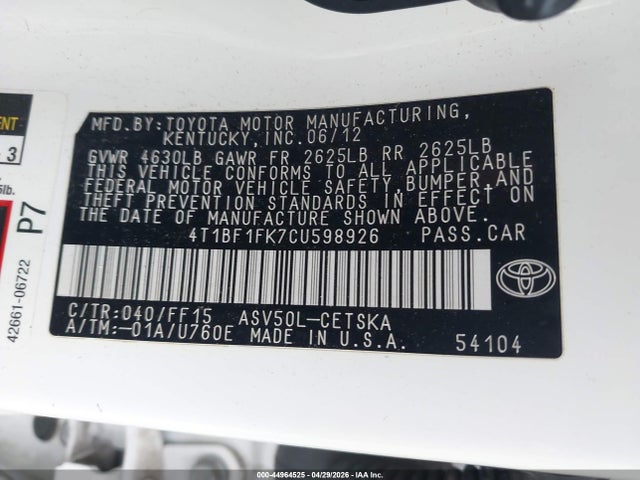 Toyota Camry Se