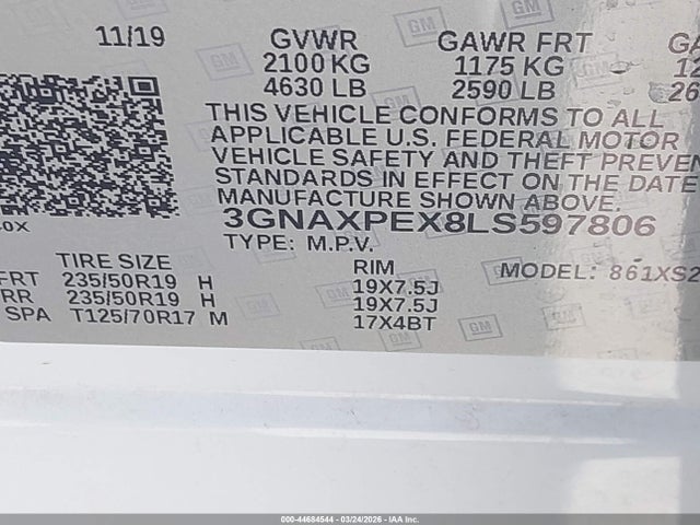 Chevrolet Equinox Fwd Premier 2.0l Turbo