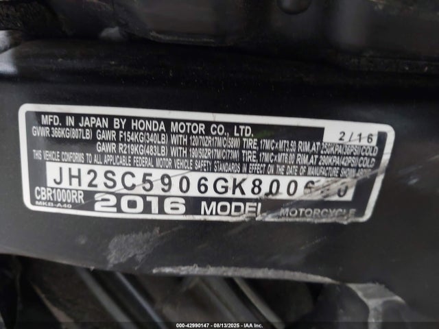 Honda Cbr1000 Rr