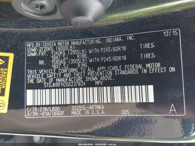 Toyota Highlander Xle V6