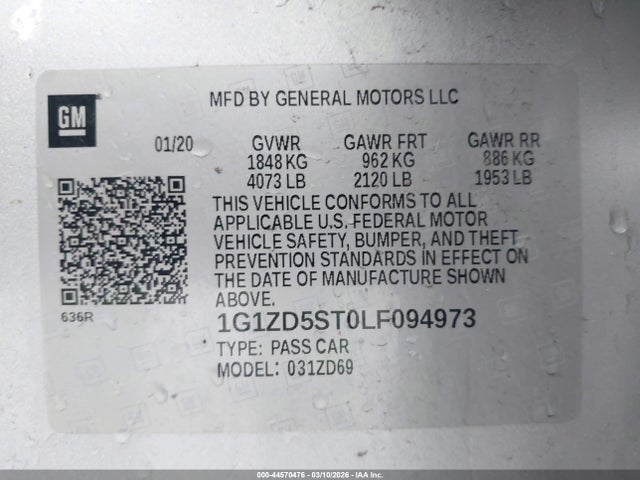 Chevrolet Malibu Fwd Lt