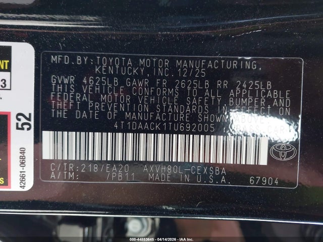 Toyota Camry Se