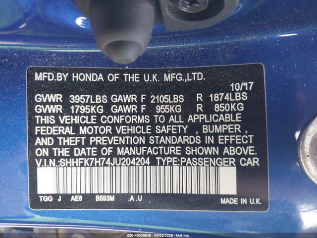 Honda Civic Ex-l